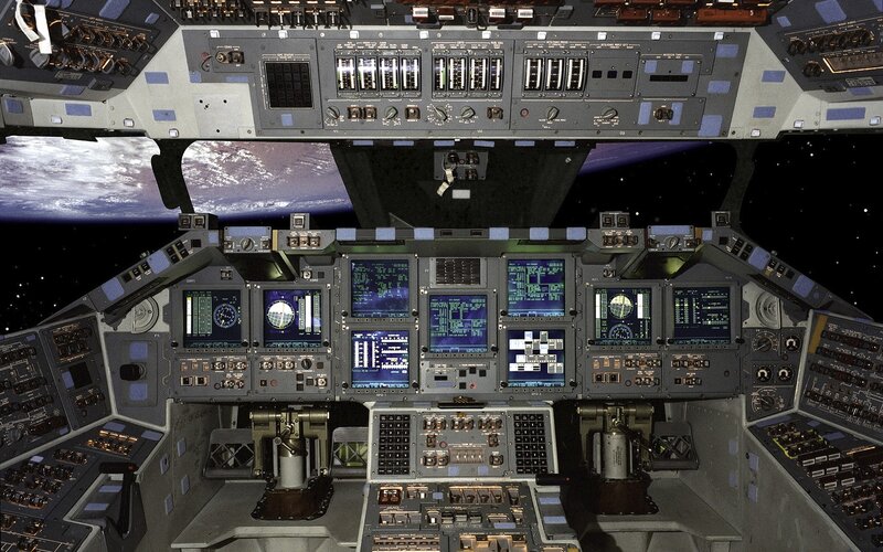 Space Shuttle Cockpit — Gray