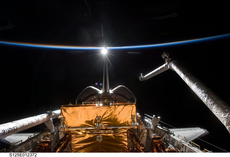 Space shuttle docking at ISS