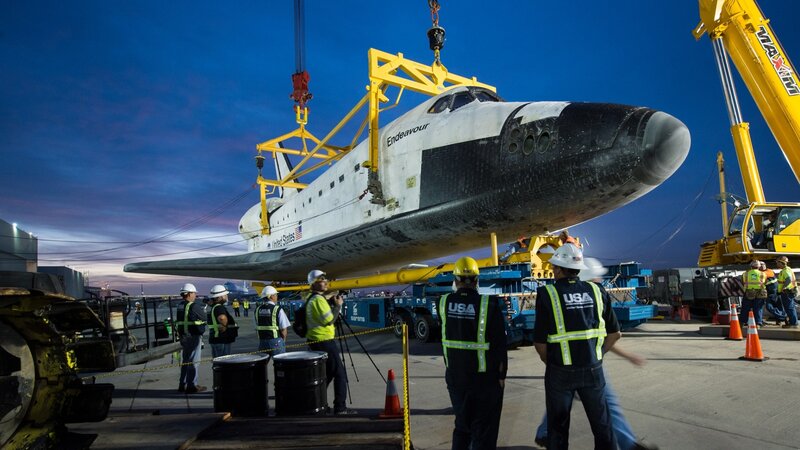 Space Shuttle Endeavour — Blue, Dramatic, Sunset, Photograph
