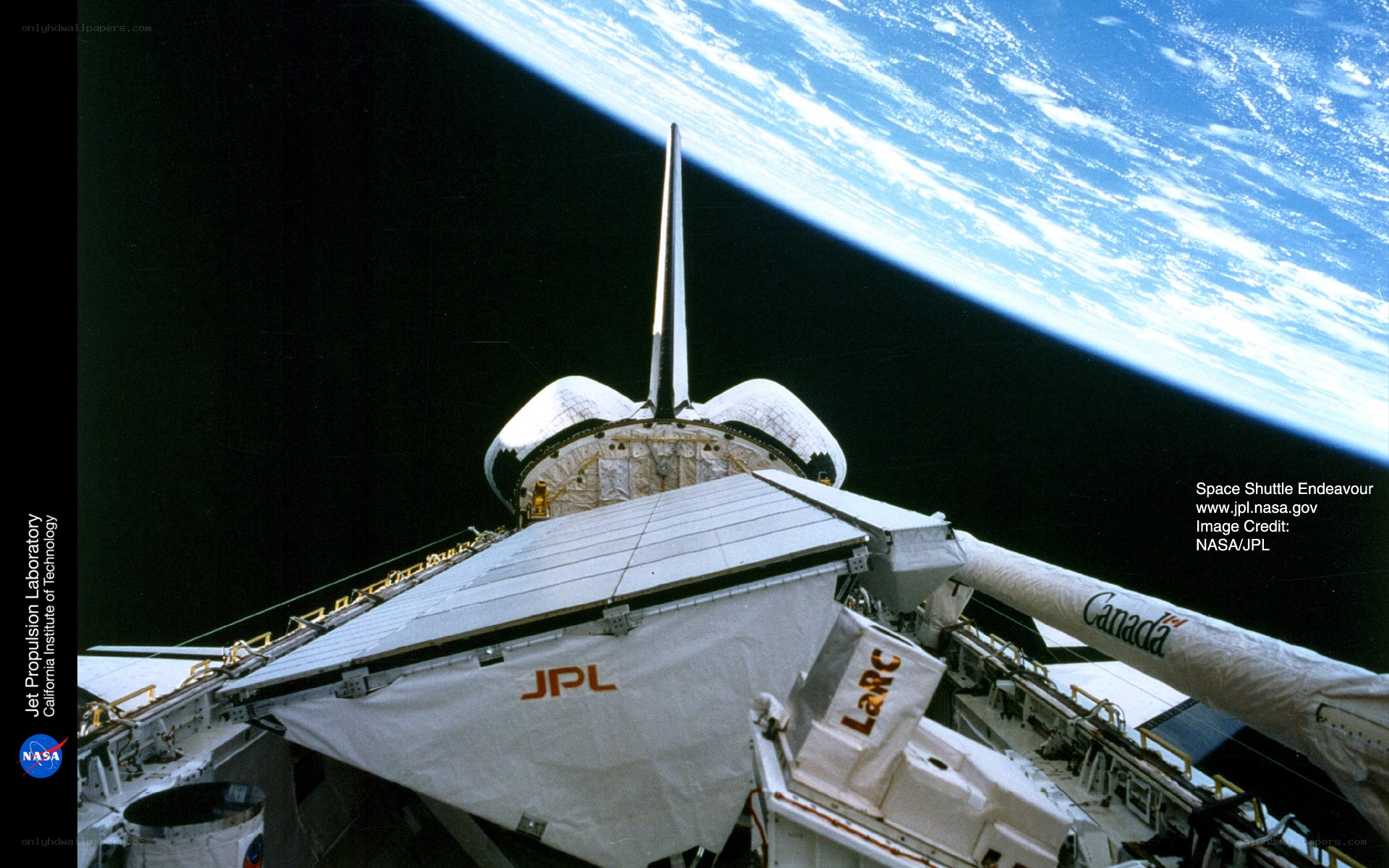 Space Shuttle Endeavour in orbit