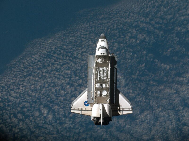 Space shuttle Endeavour in orbit