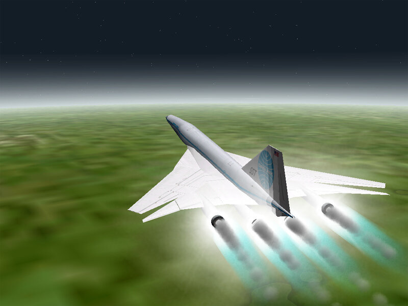 Space Shuttle in Flight — Green