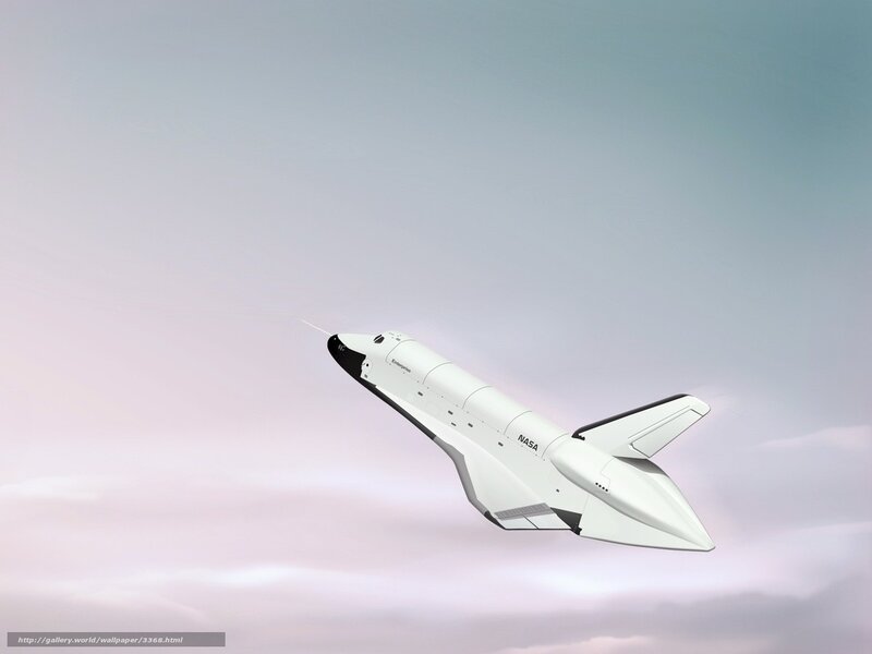 Space shuttle in flight