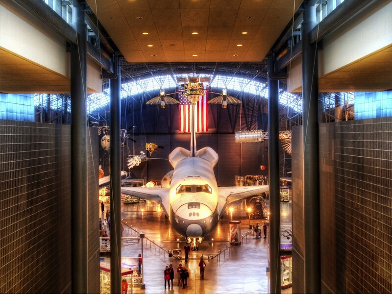 Space shuttle in museum