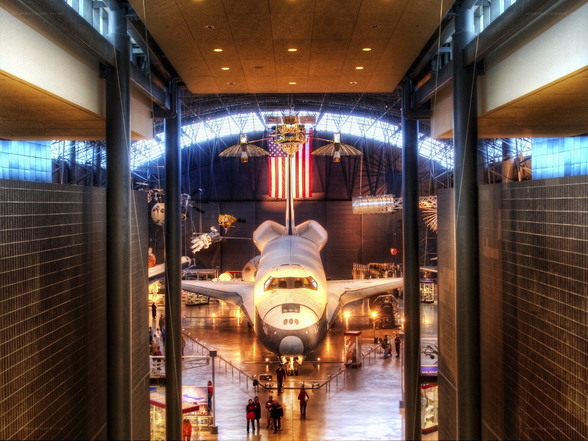 Space shuttle in museum