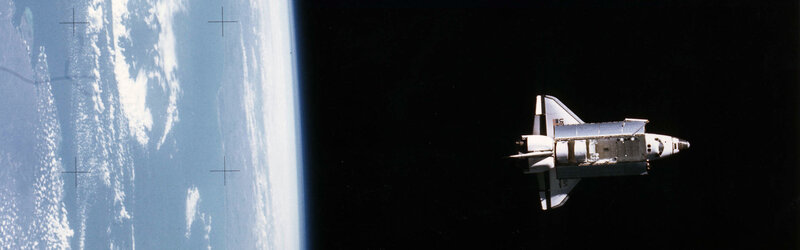 Space shuttle in orbit
