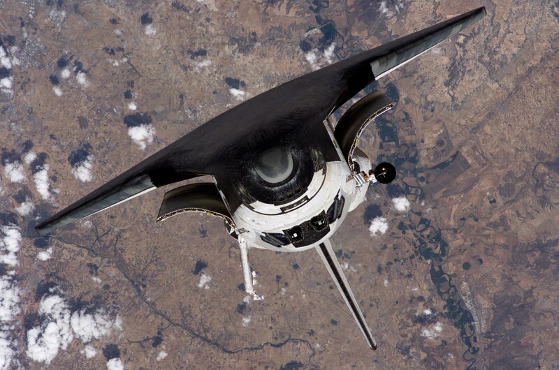 Space shuttle in orbit