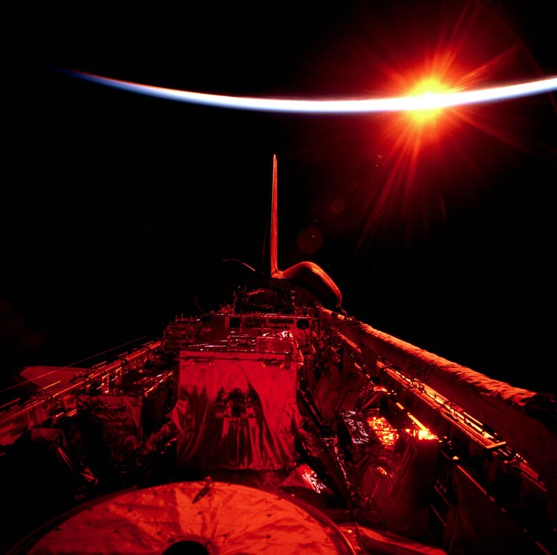 Space Shuttle in Orbit — Red