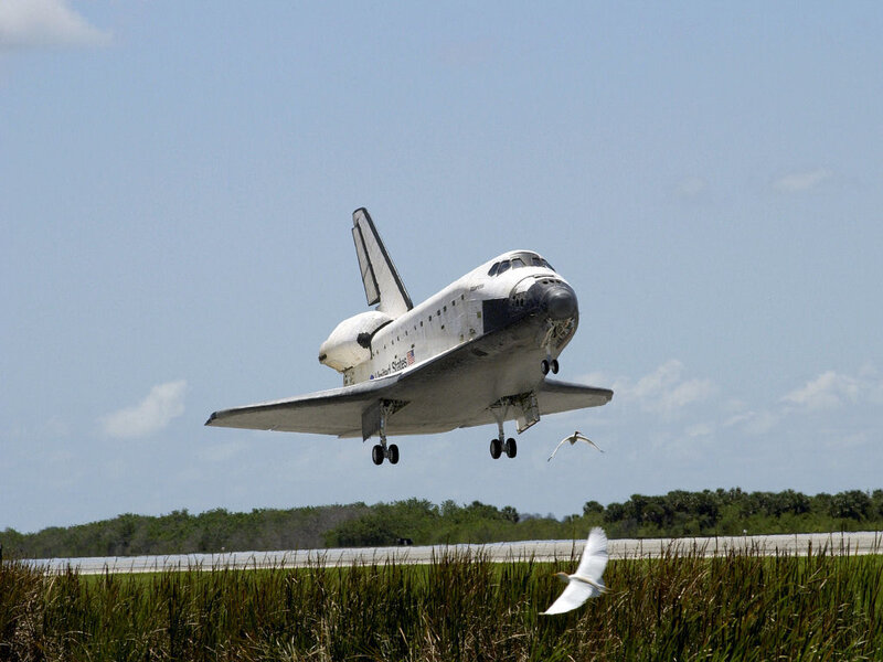 Space Shuttle Landing — Blue, Calm