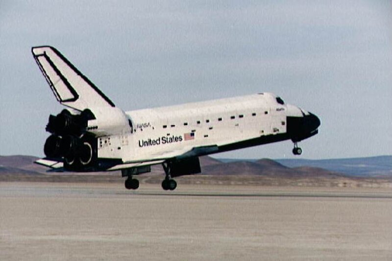 Space Shuttle Landing — White