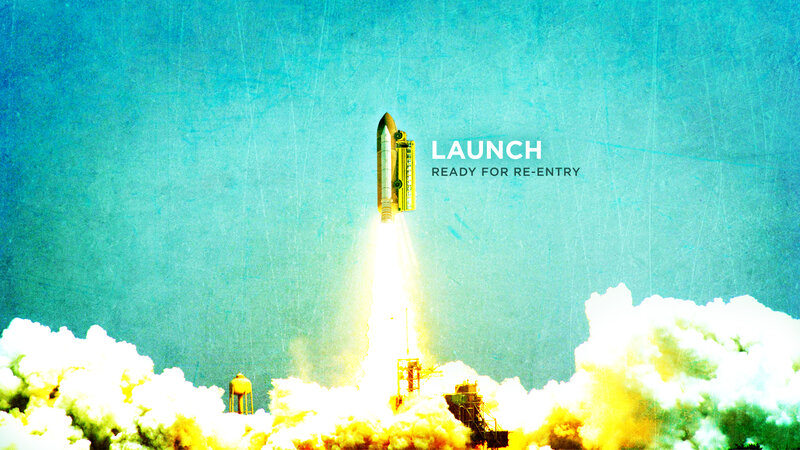 Space Shuttle Launch — Blue, Dramatic, Digital Art