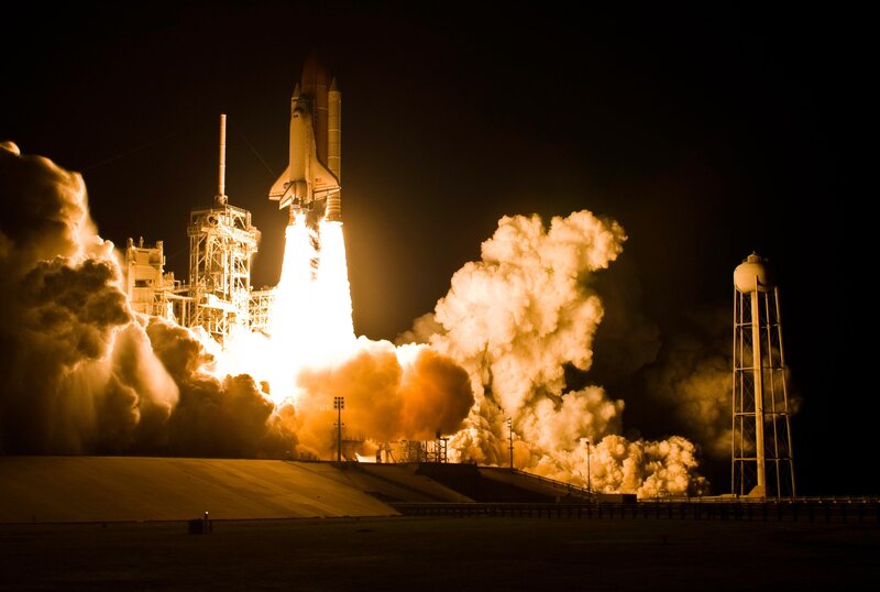Space Shuttle Launch — Flame