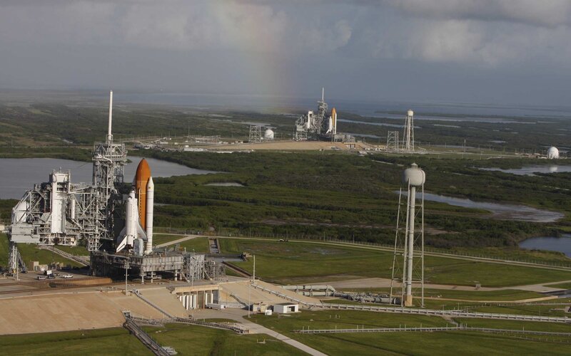 Space shuttle launch pads