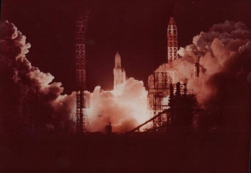 Space Shuttle Launch — Red, Dramatic