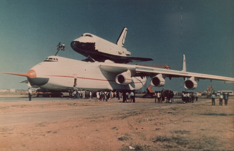 Space Shuttle on Aircraft — White, Documentary, Afternoon