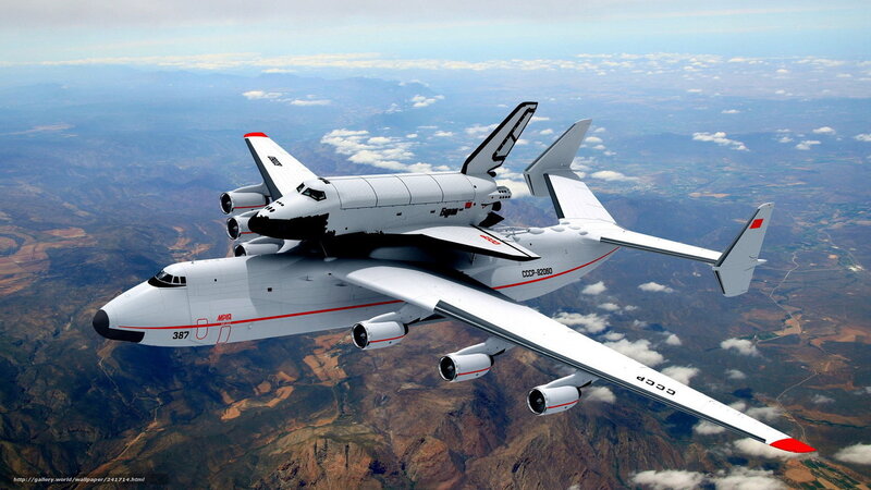 Space Shuttle on Carrier — White, Dramatic, Afternoon, 3d Render