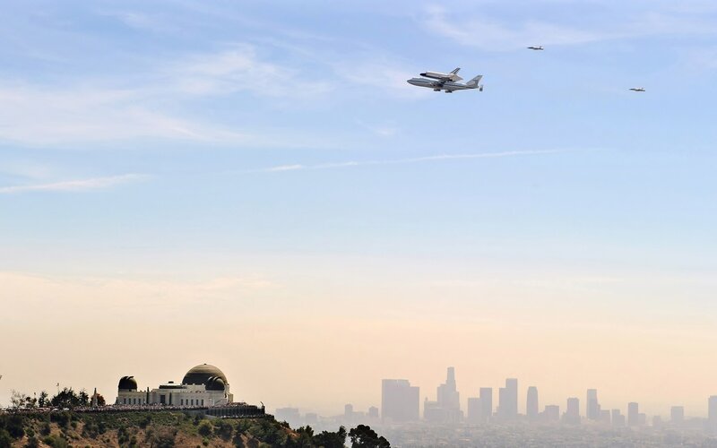 Space Shuttle on Hill