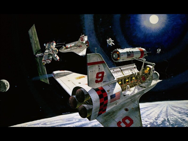 Space shuttle operations in orbit
