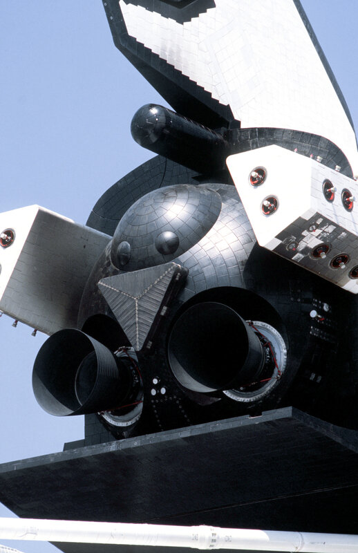 Space shuttle rear view