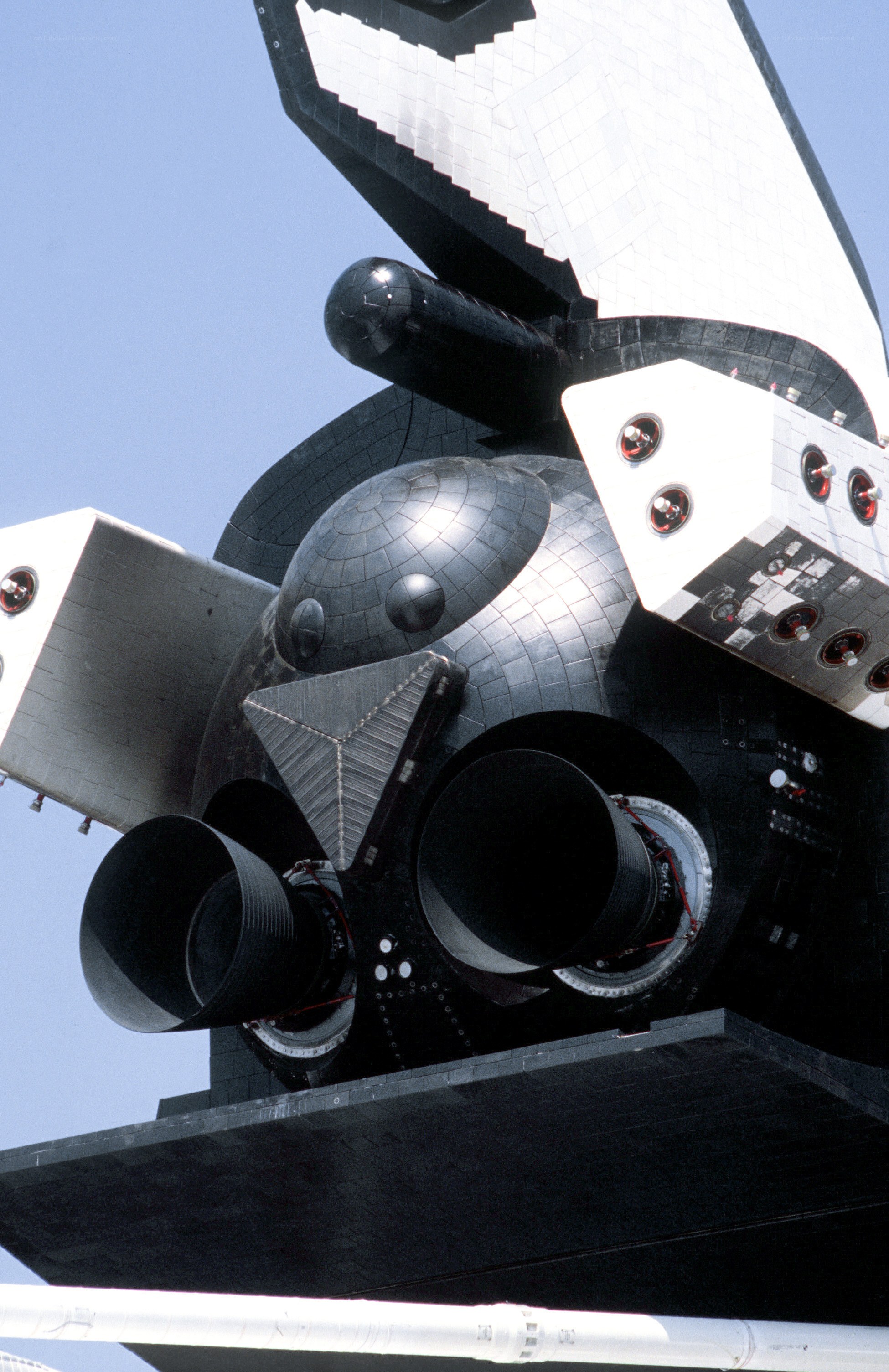 Space shuttle rear view