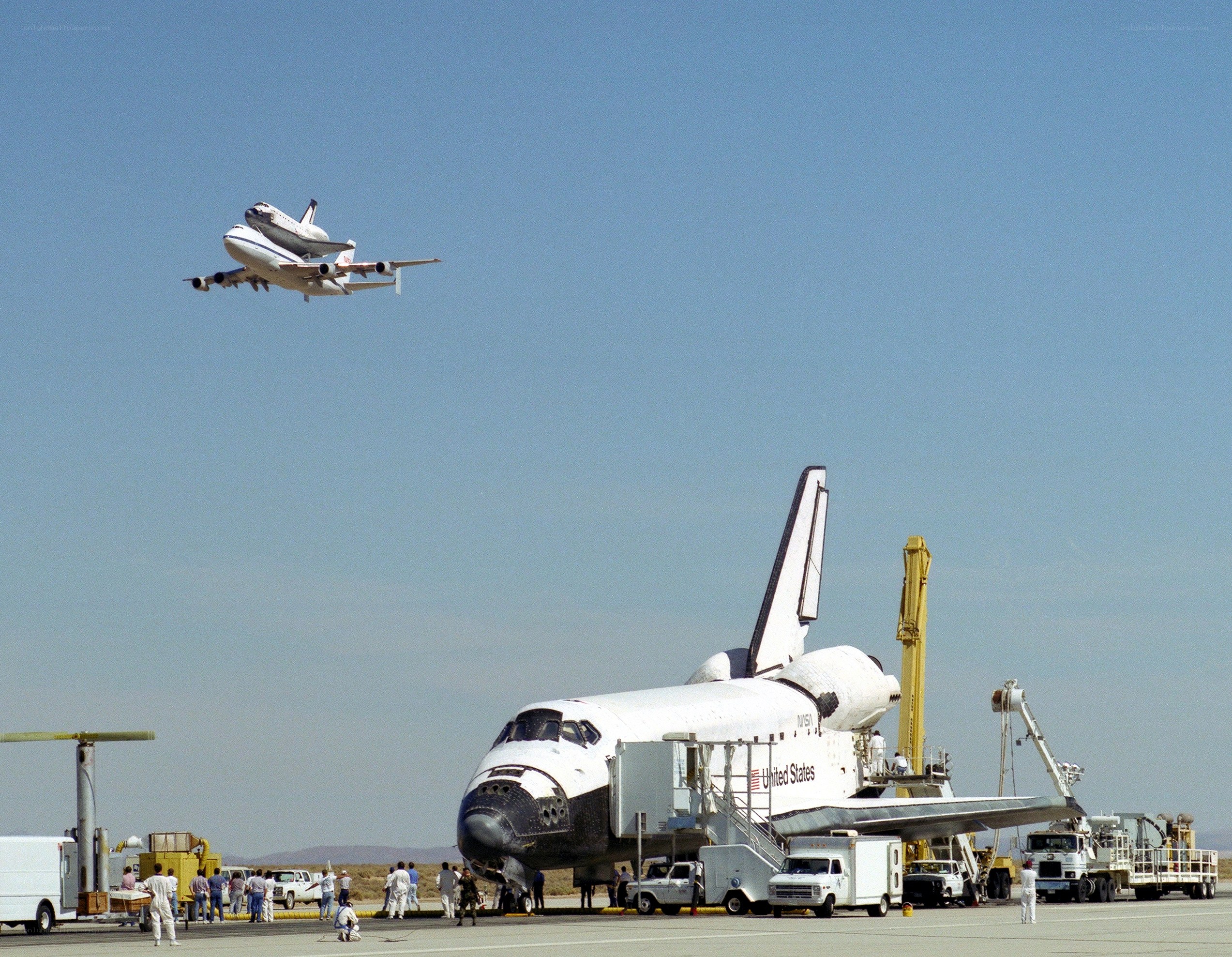 Space shuttle transport and landing