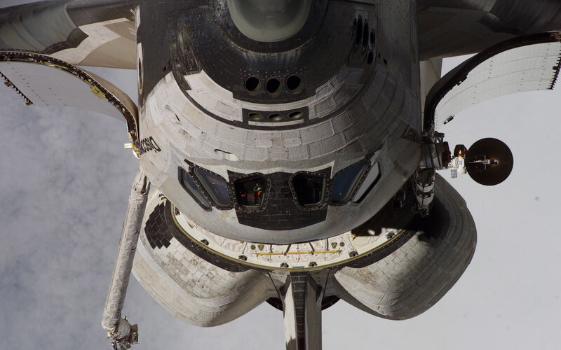 Space shuttle underside view