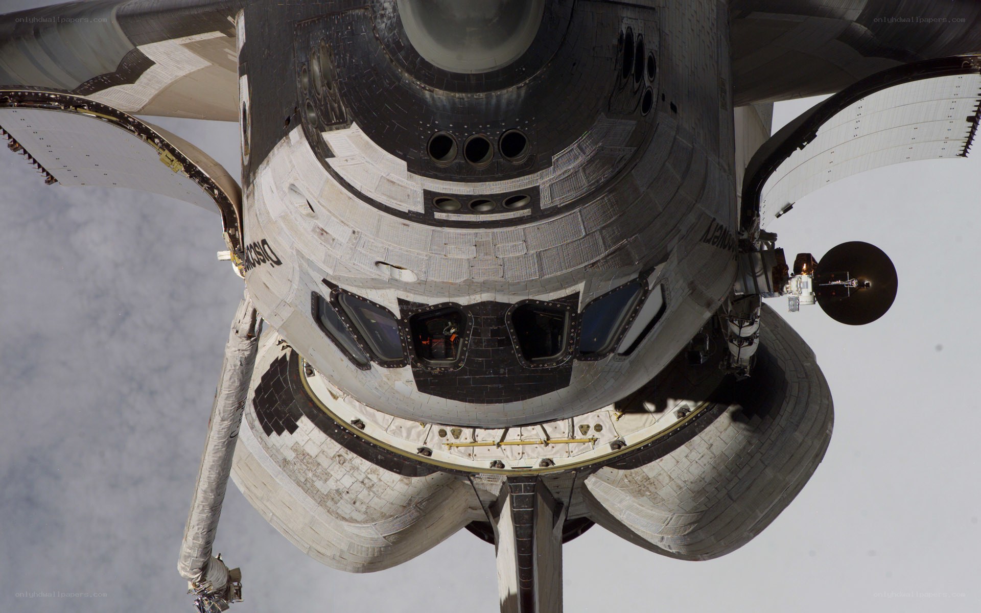 Space shuttle underside view