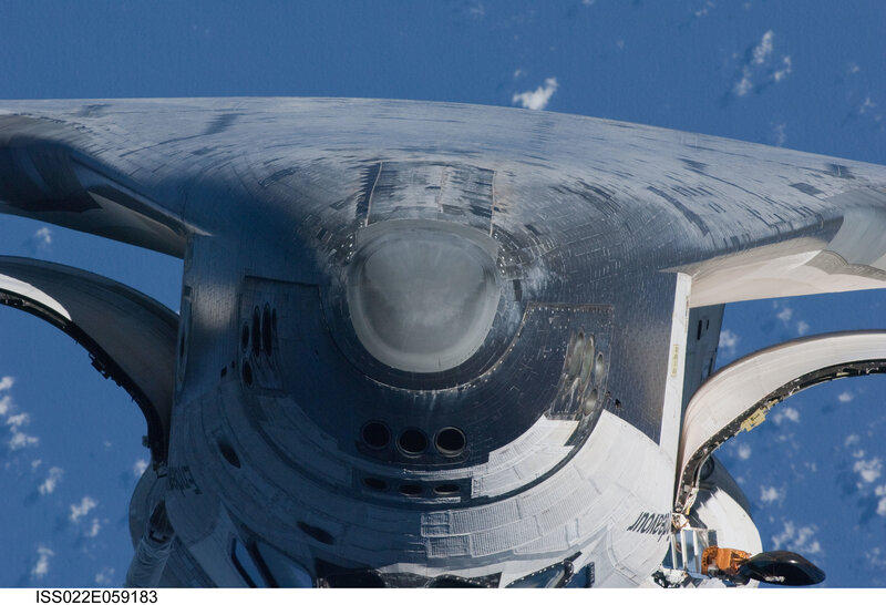 Space shuttle underside view