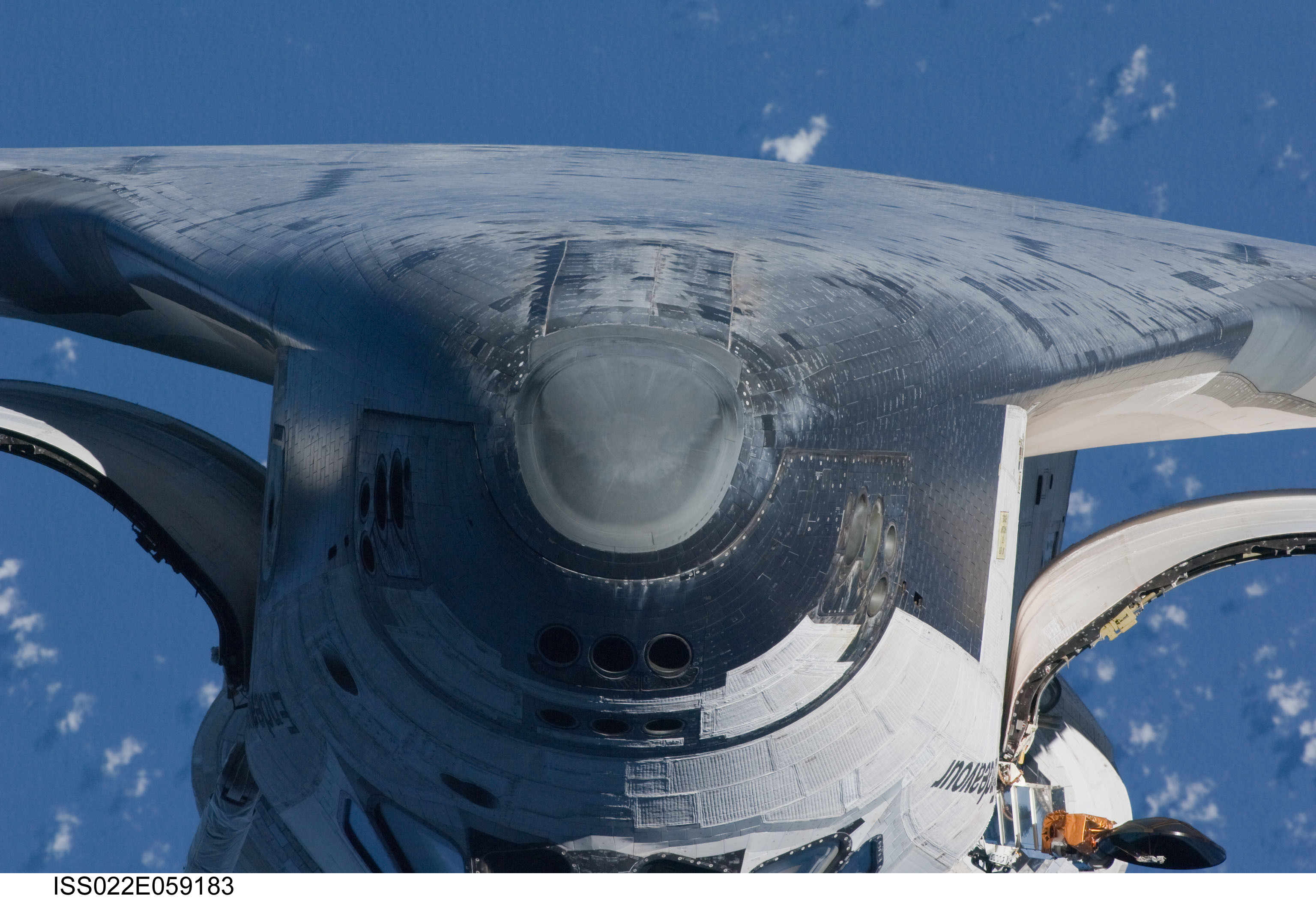 Space shuttle underside view