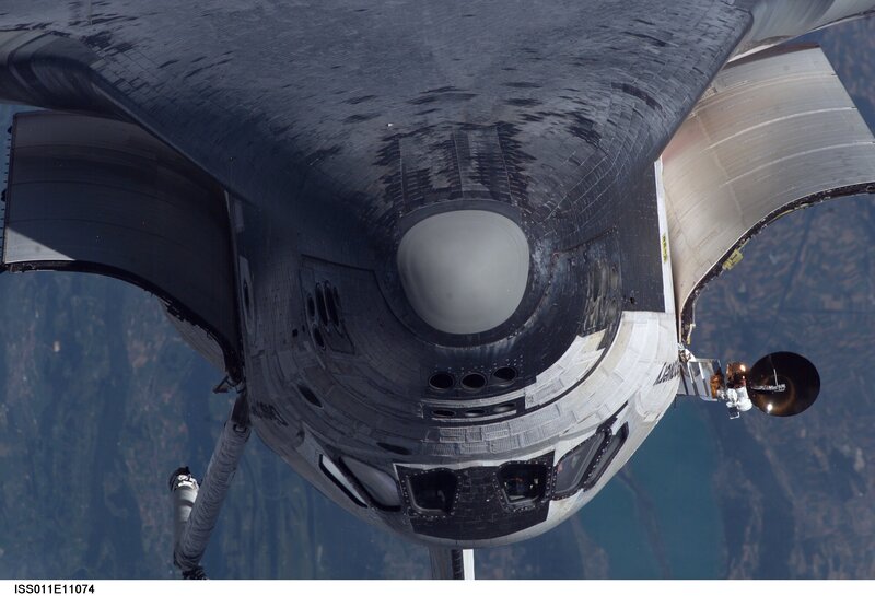 Space shuttle underside view
