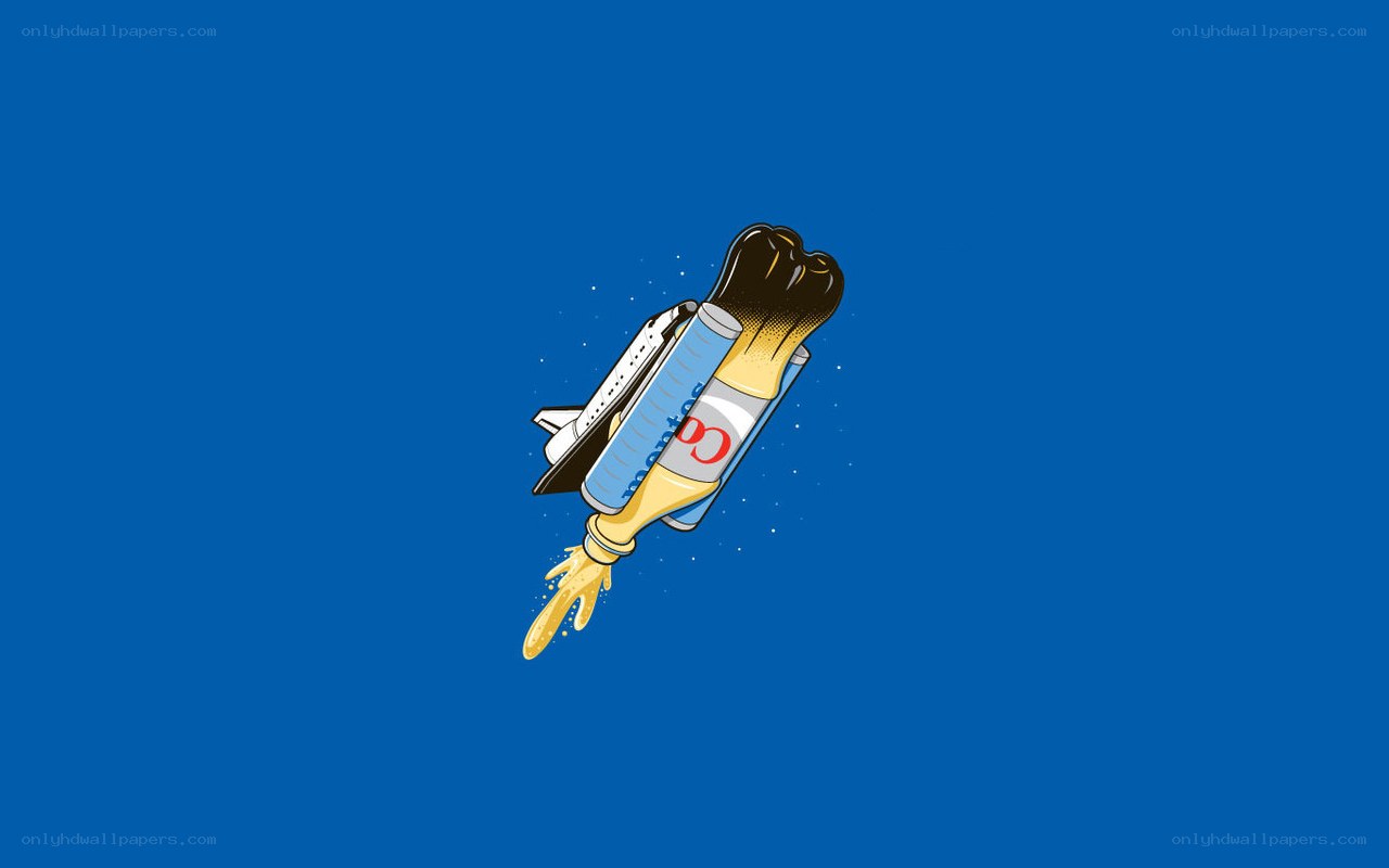 space shuttle with soda can
