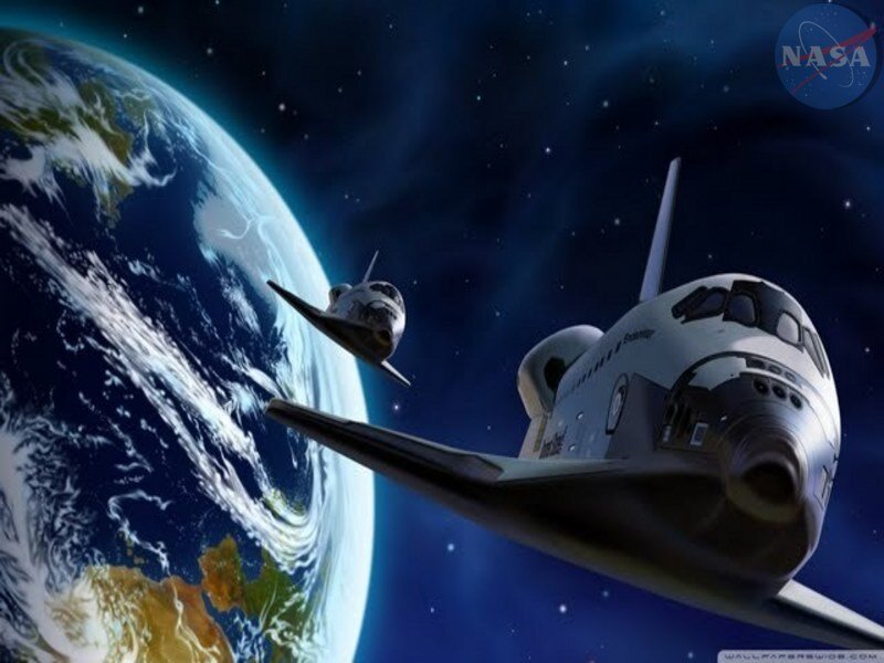 Space Shuttles in Orbit