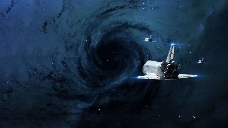 Space Shuttles in Space