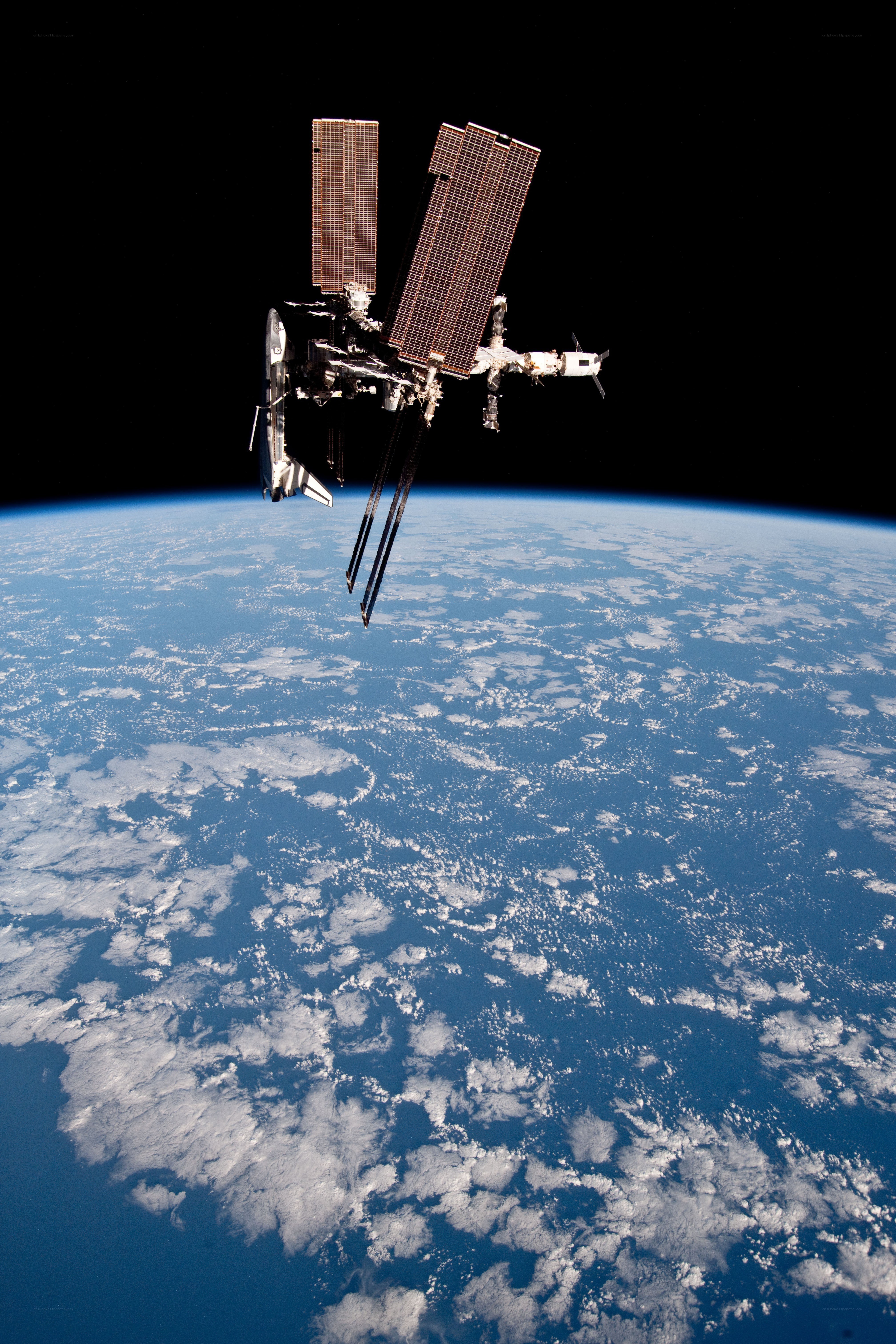 Space station above Earth