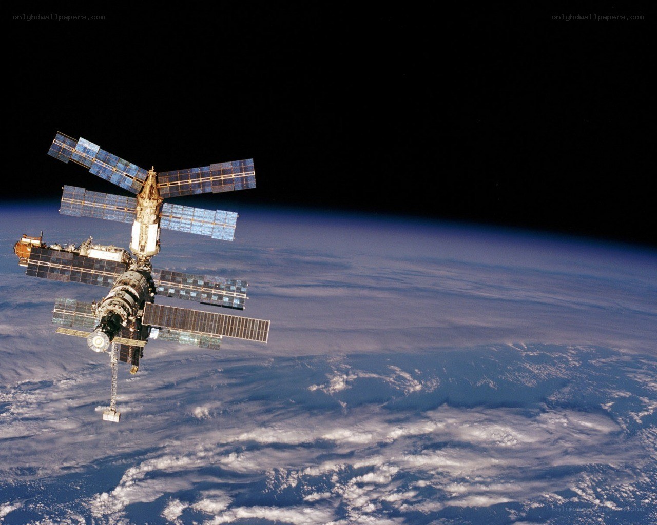 Space station above Earth