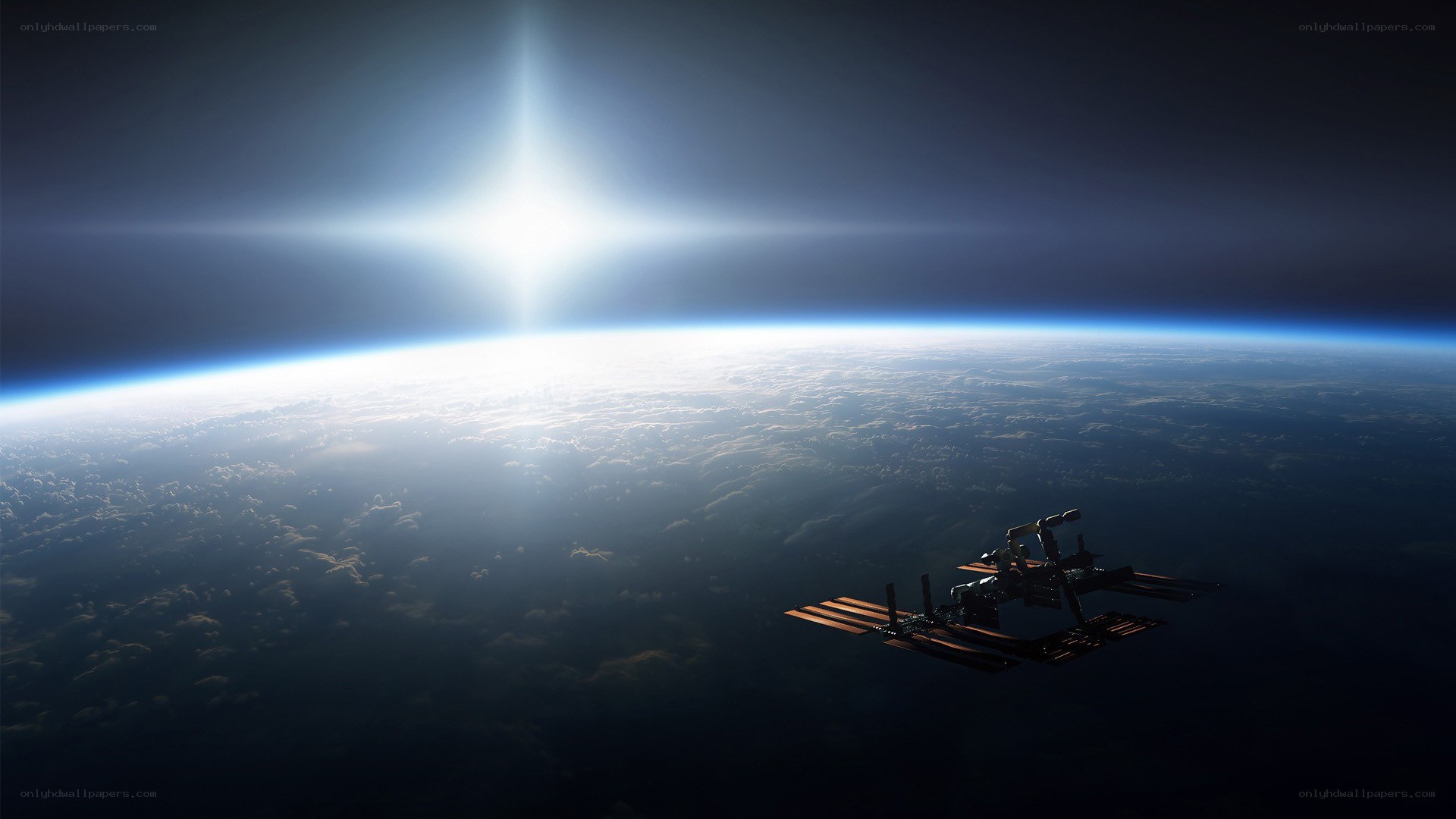 Space station above Earth