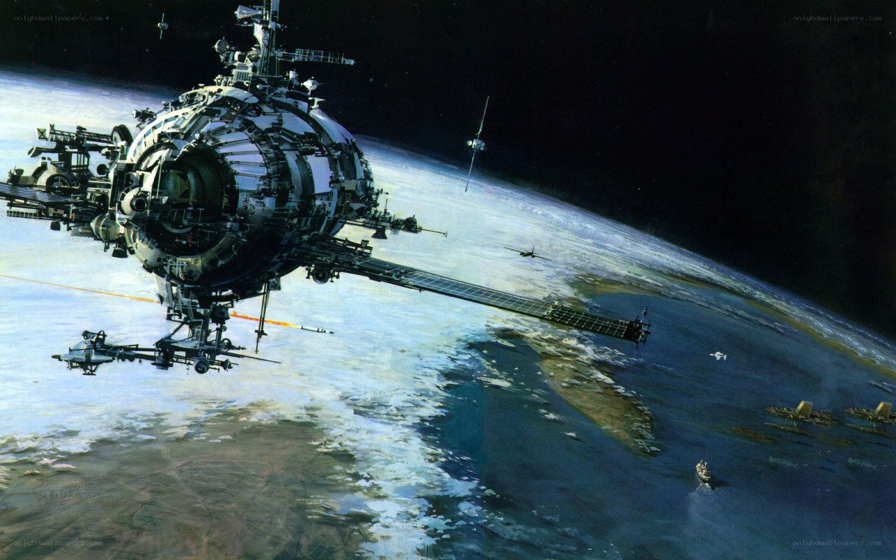Space station above Earth
