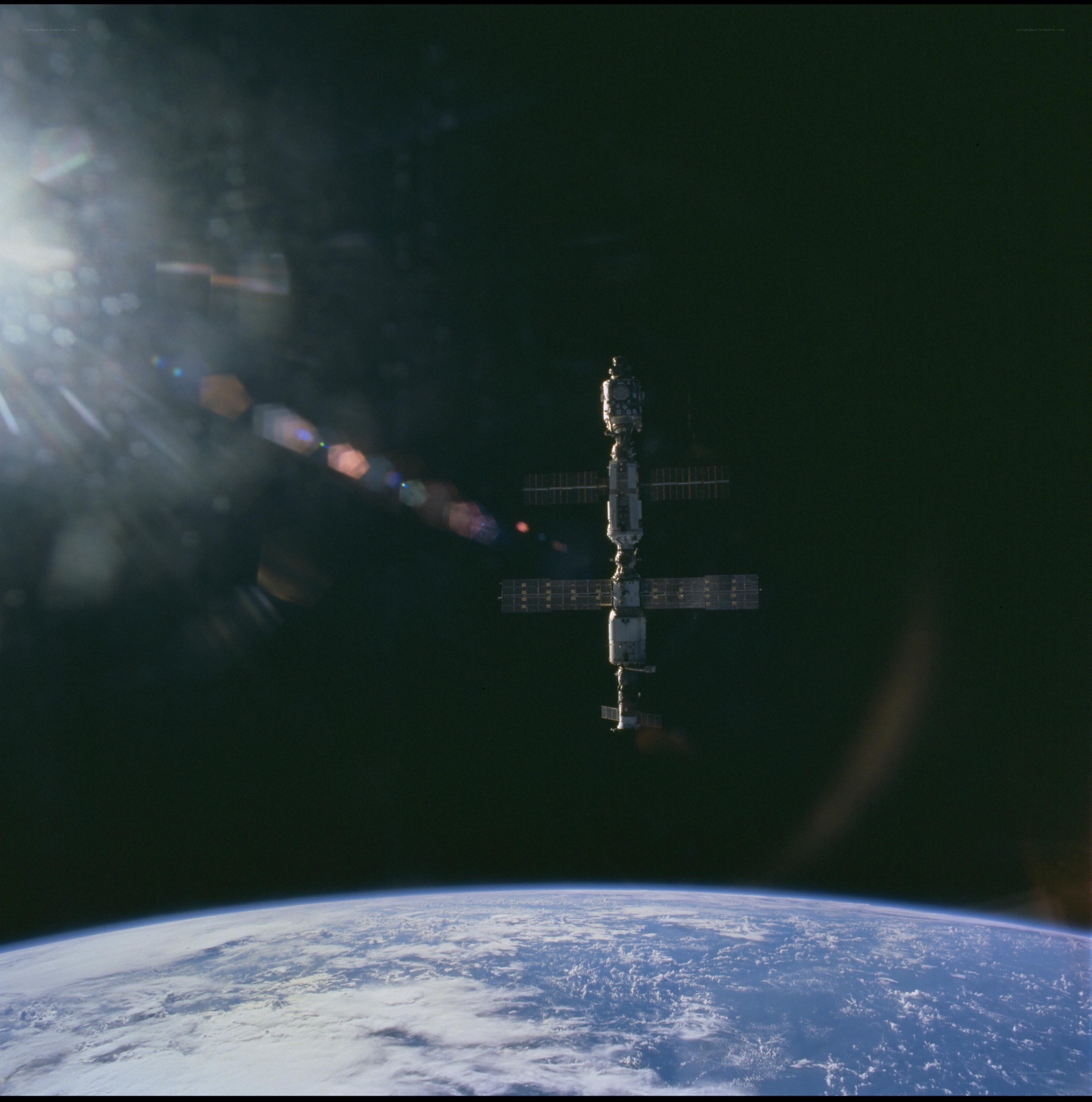 Space station above Earth