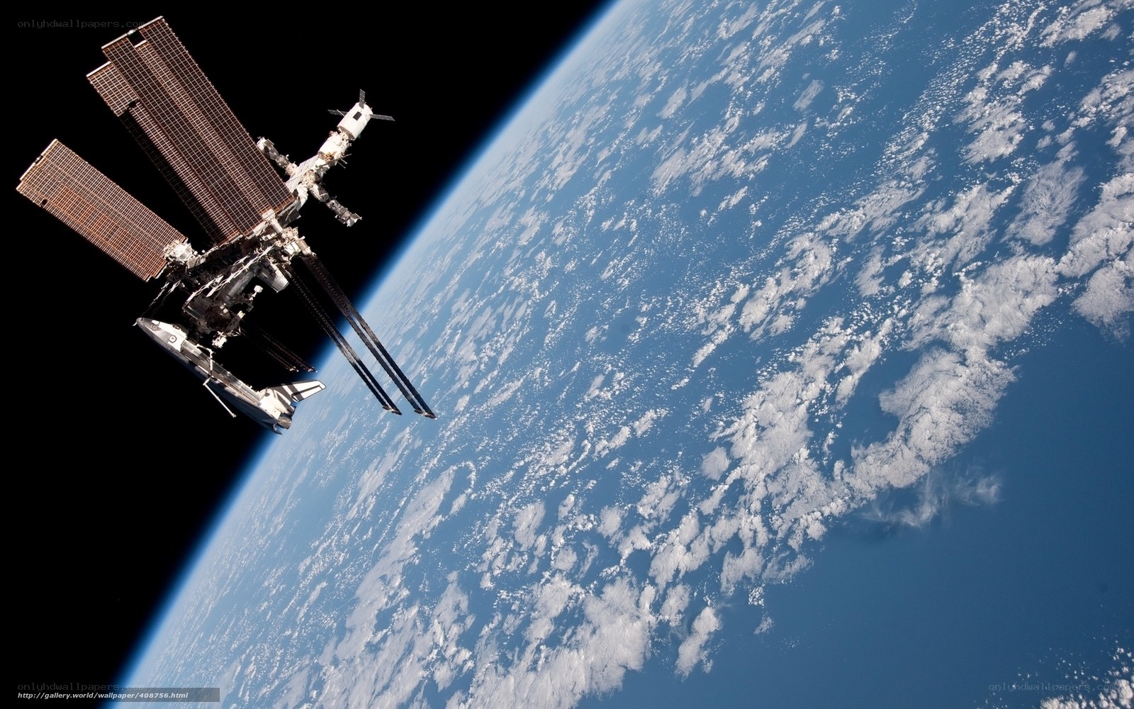 Space station above Earth