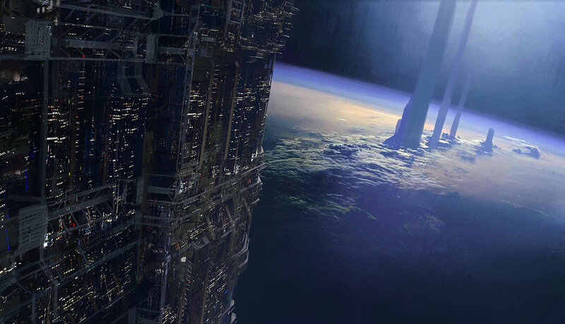 space station above planet