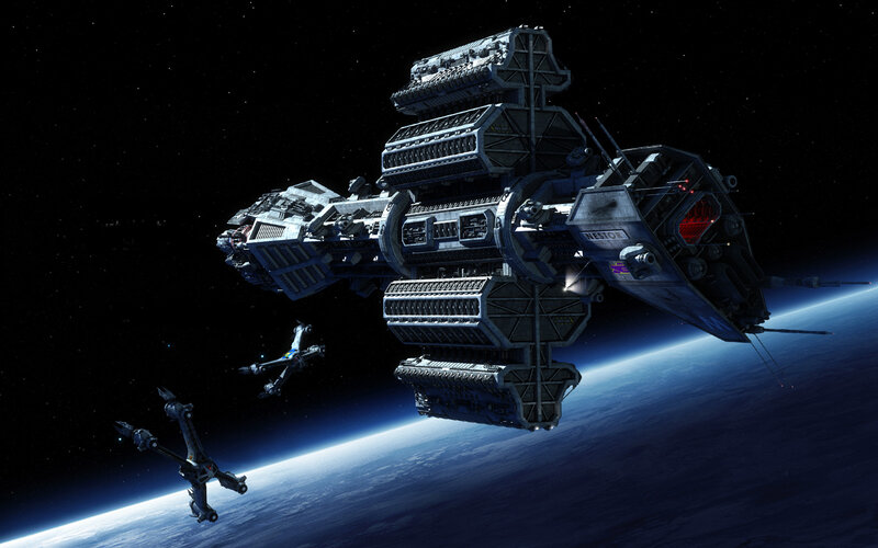 space station above planet