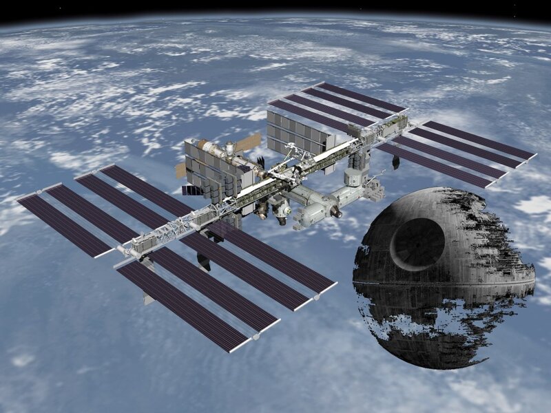 Space Station and Death Star