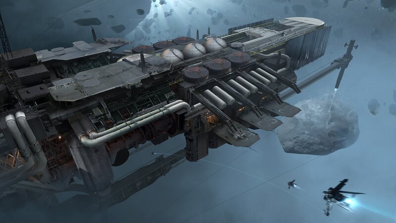 Space Station and Fighters