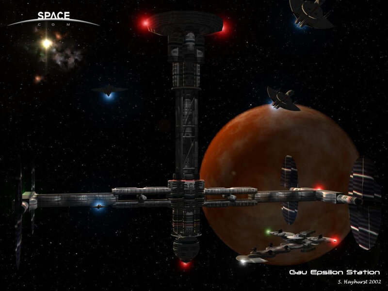Space Station and Planet