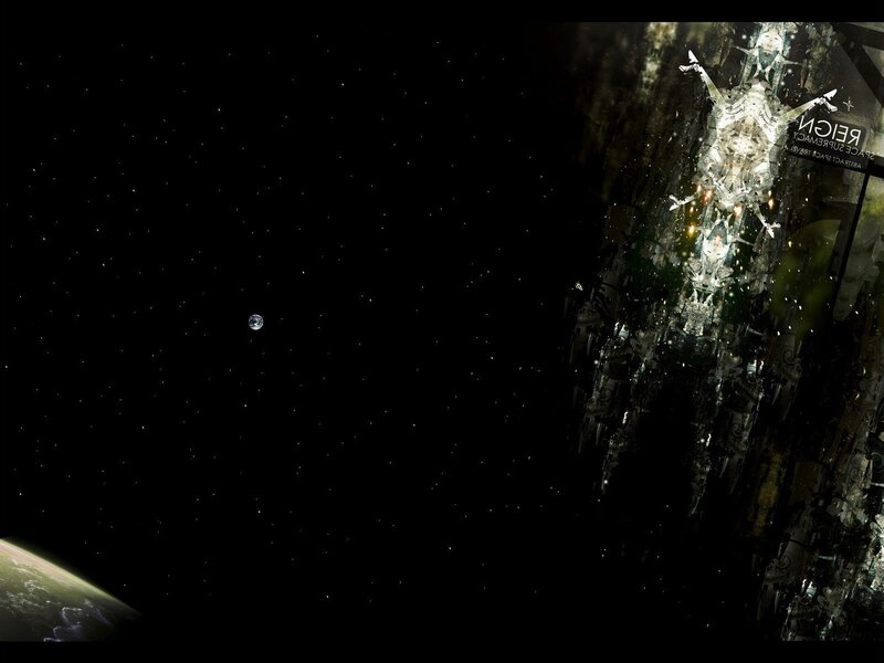 Space station and planets