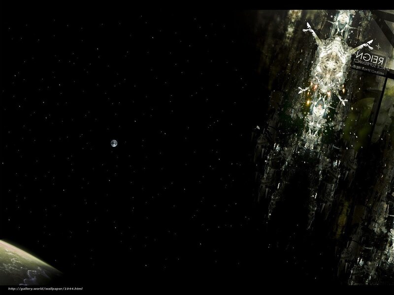 space station and planets