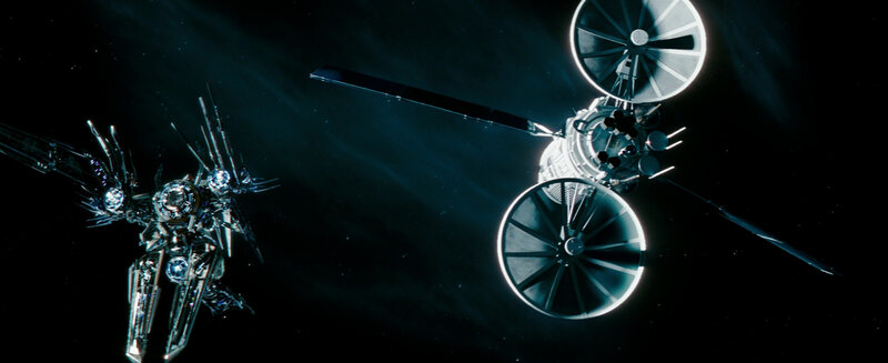 space station and robot in orbit