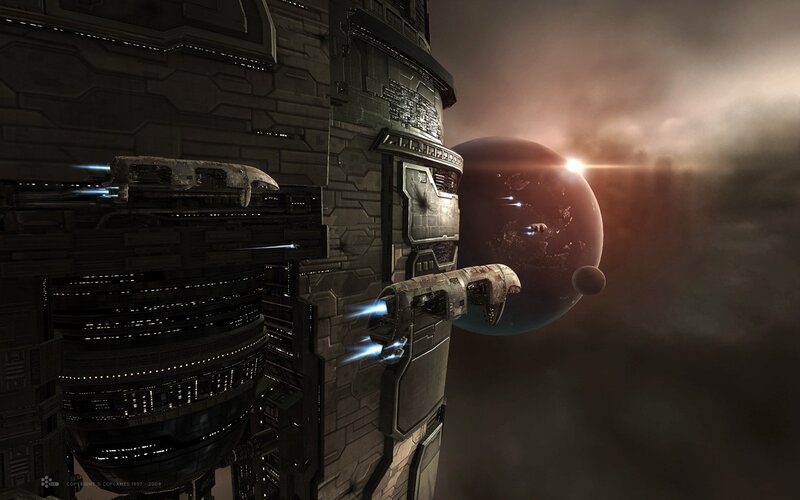 Space Station and Ships — Gray