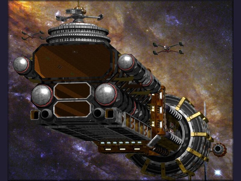 Space Station and Ships — Purple
