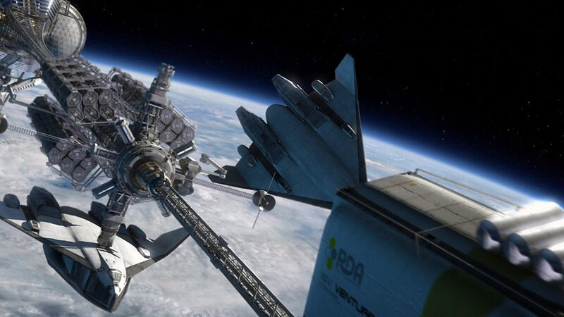 space station and spacecraft